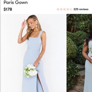 Show me your mumu bridesmaid dress. Paris blue